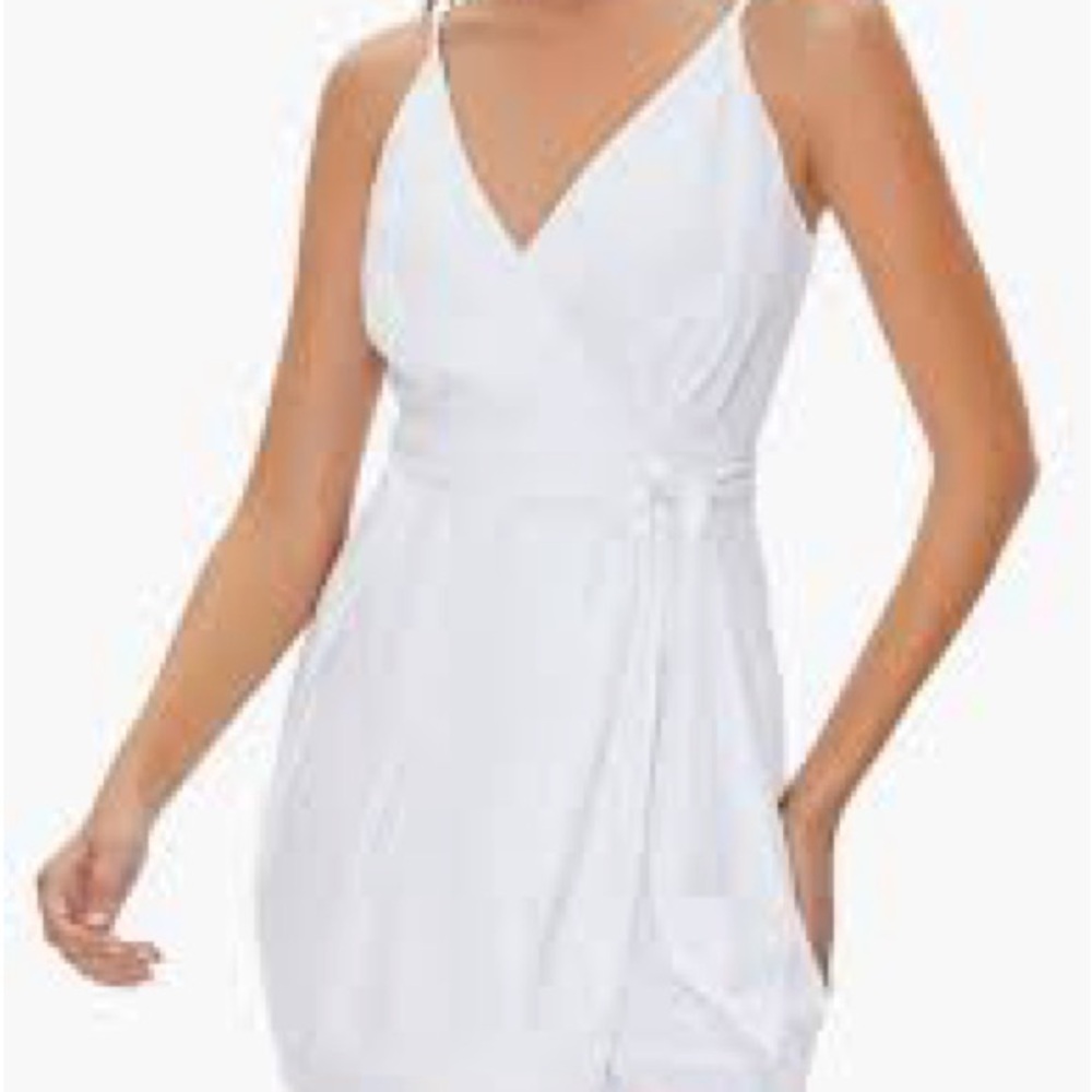 Forever 21 White Mini Wrap Dress